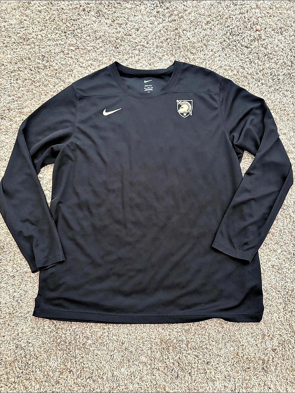 Nike Army Black Knights Dri-FIT Long Sleeve T-Shirt Long SleeveSize 2XL NWOT